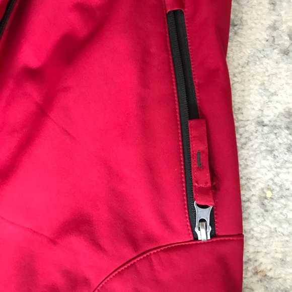 Free Country Red Hooded Hard Shell Jacket Size XS - Picture 10 of 12